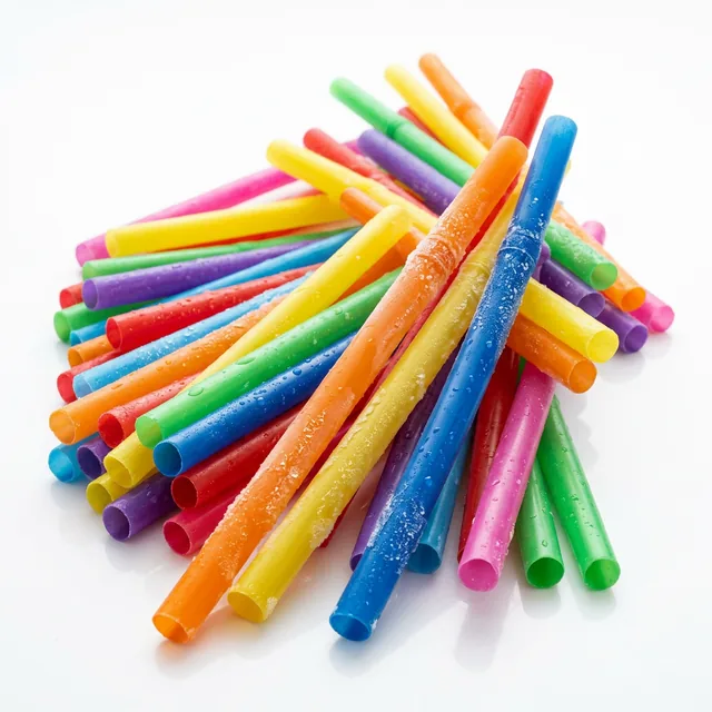 مصاصات بلاستيكية للمشروبات المجمّدة